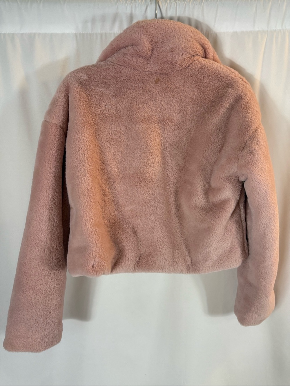 Cotton On Dusty Pink Faux Fur Cropped Teddy Jacket size:4 - Picture 11 of 13